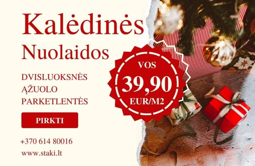 Ąžuolinės grindų dangos vos 39,90 EUR/m2!