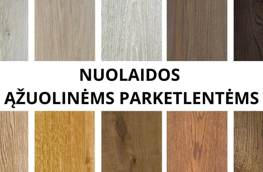 Ąžuolinės parketlentės vos 45,40 EUR/m2